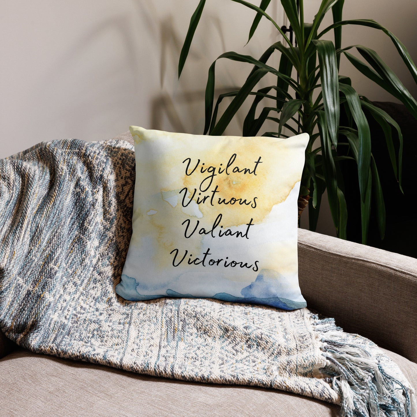 Victorious Throw Pillow - Empowering Home Décor