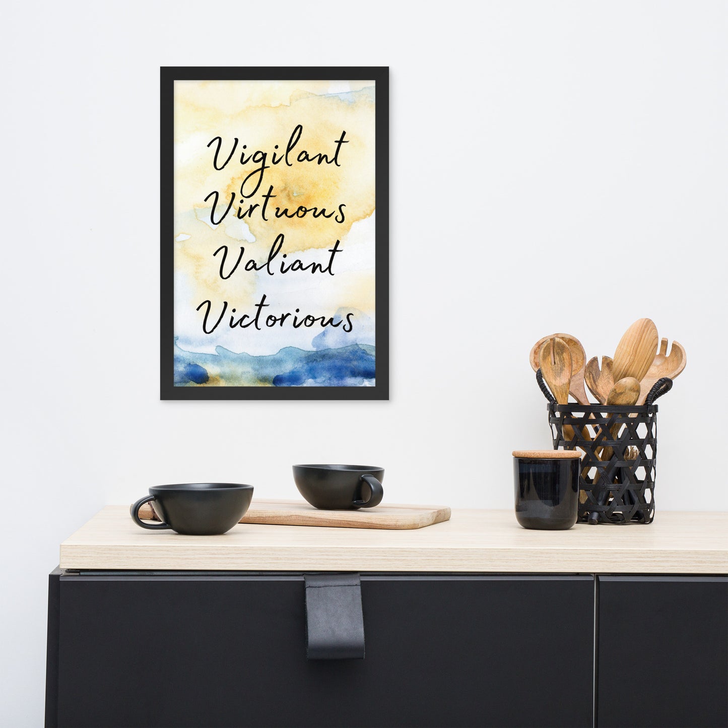 Elevate your space and spirit with the "Victorious" framed poster.