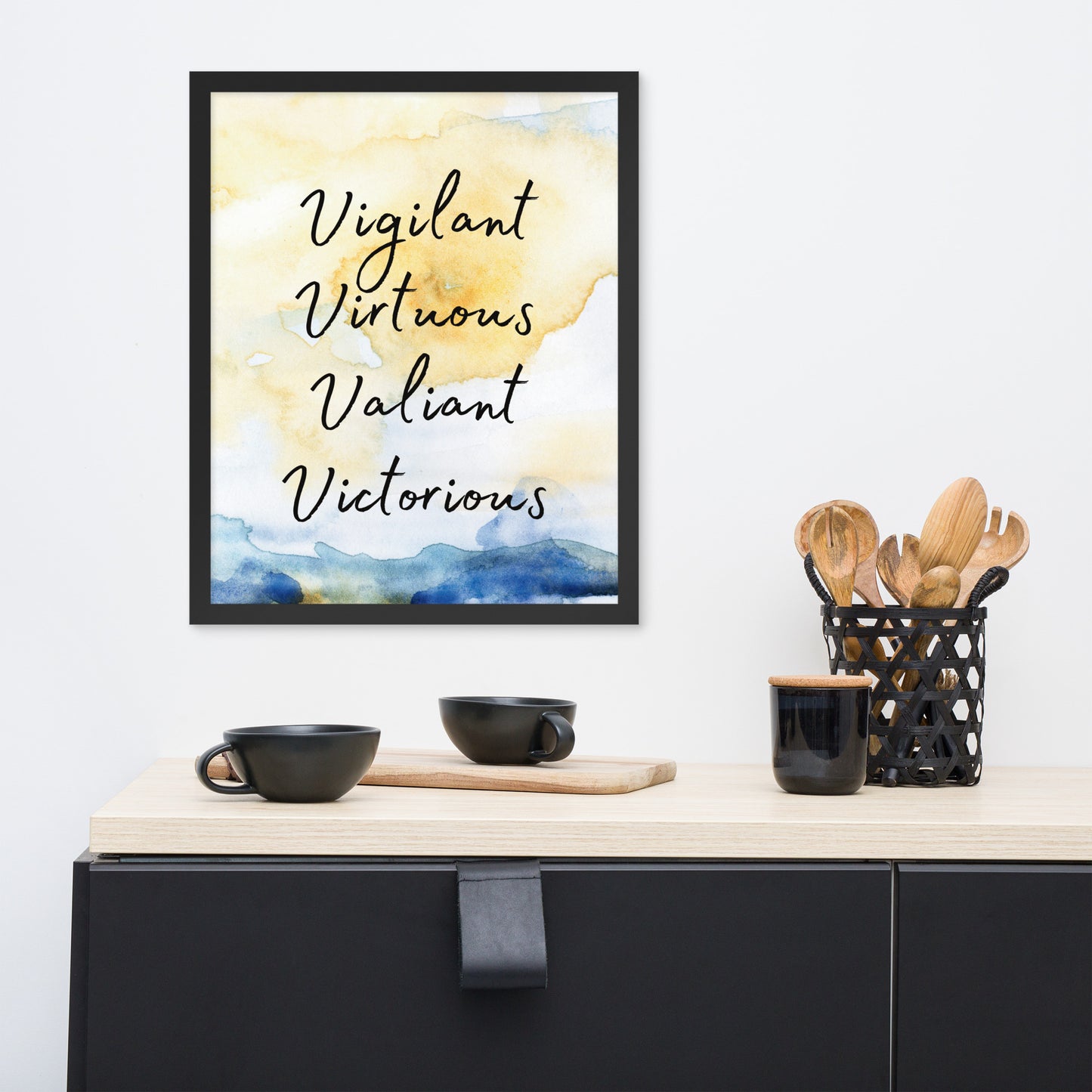 Elevate your space and spirit with the "Victorious" framed poster.