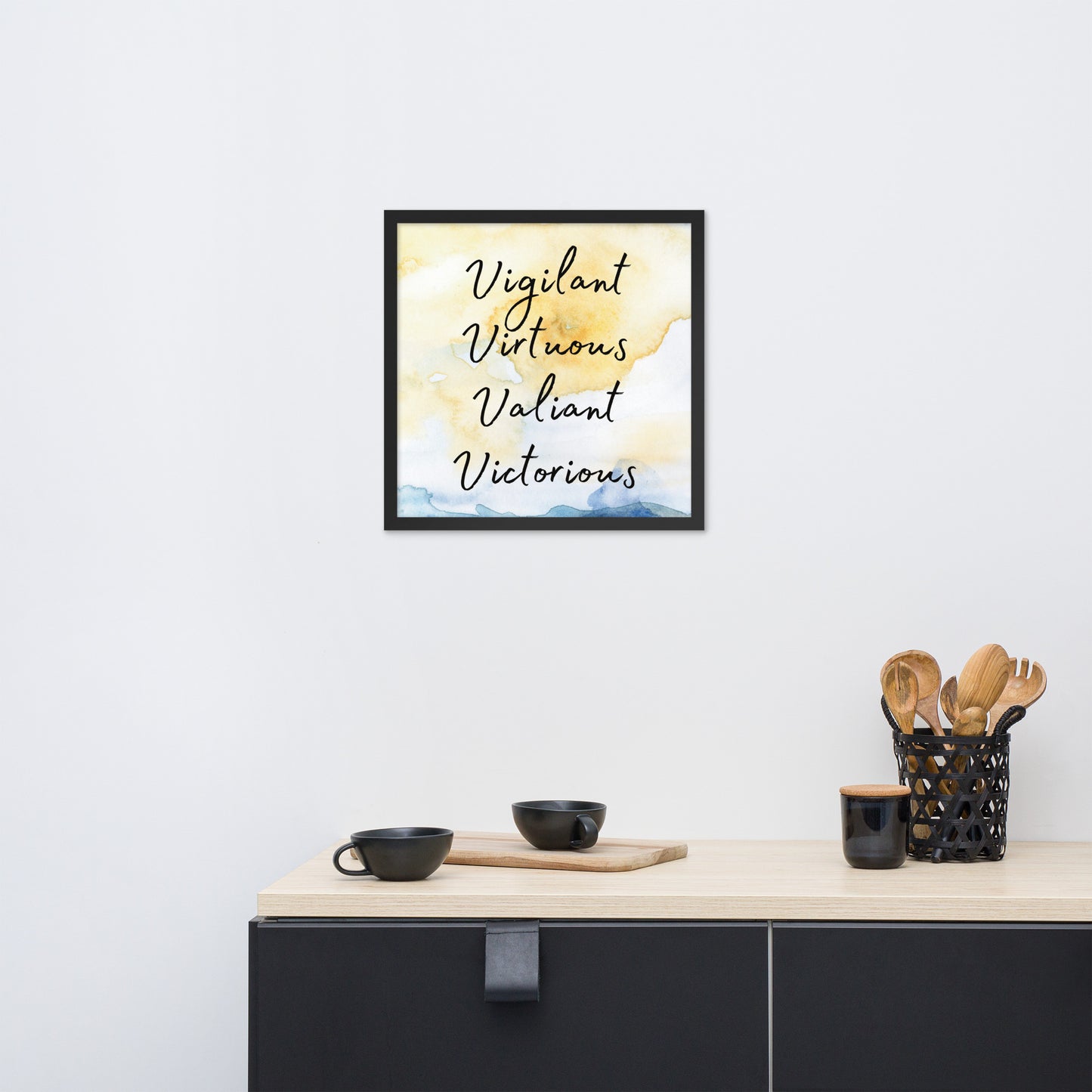 Elevate your space and spirit with the "Victorious" framed poster.