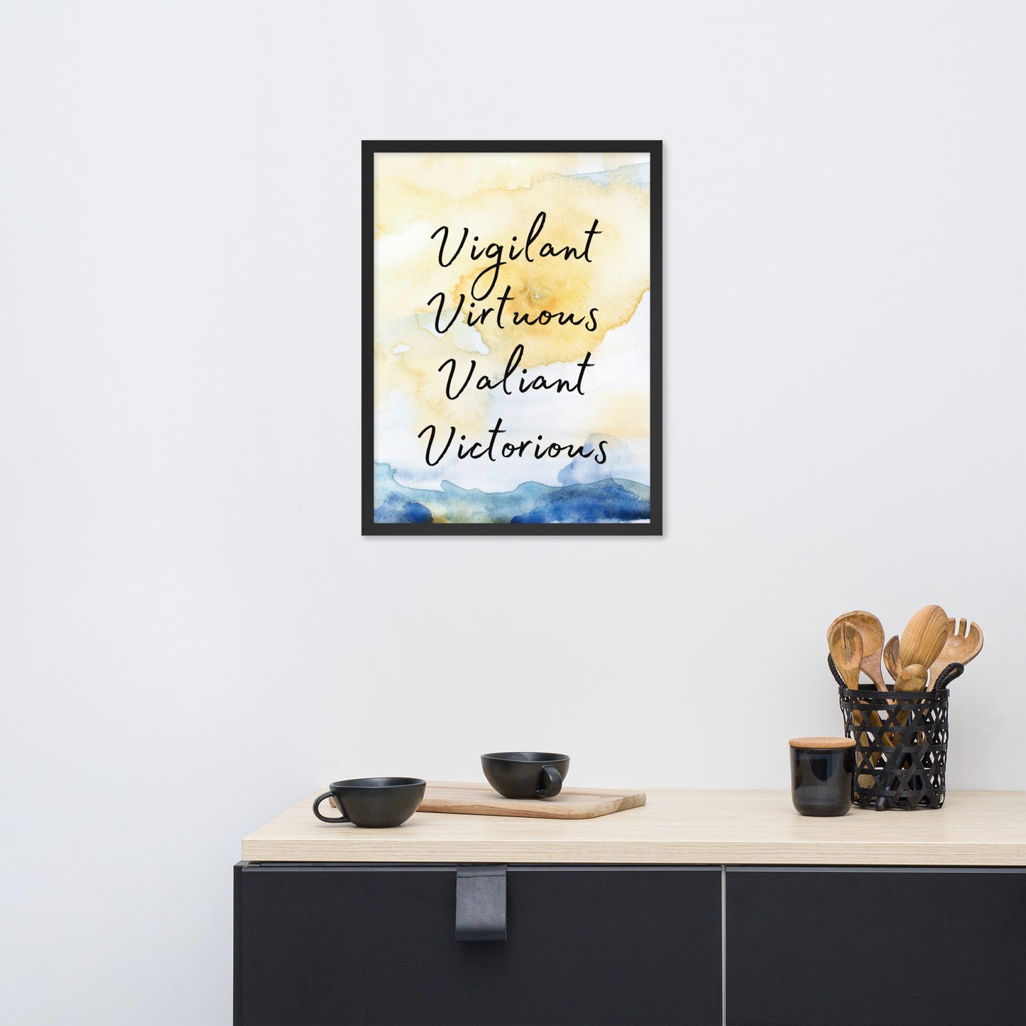 Elevate your space and spirit with the "Victorious" framed poster.