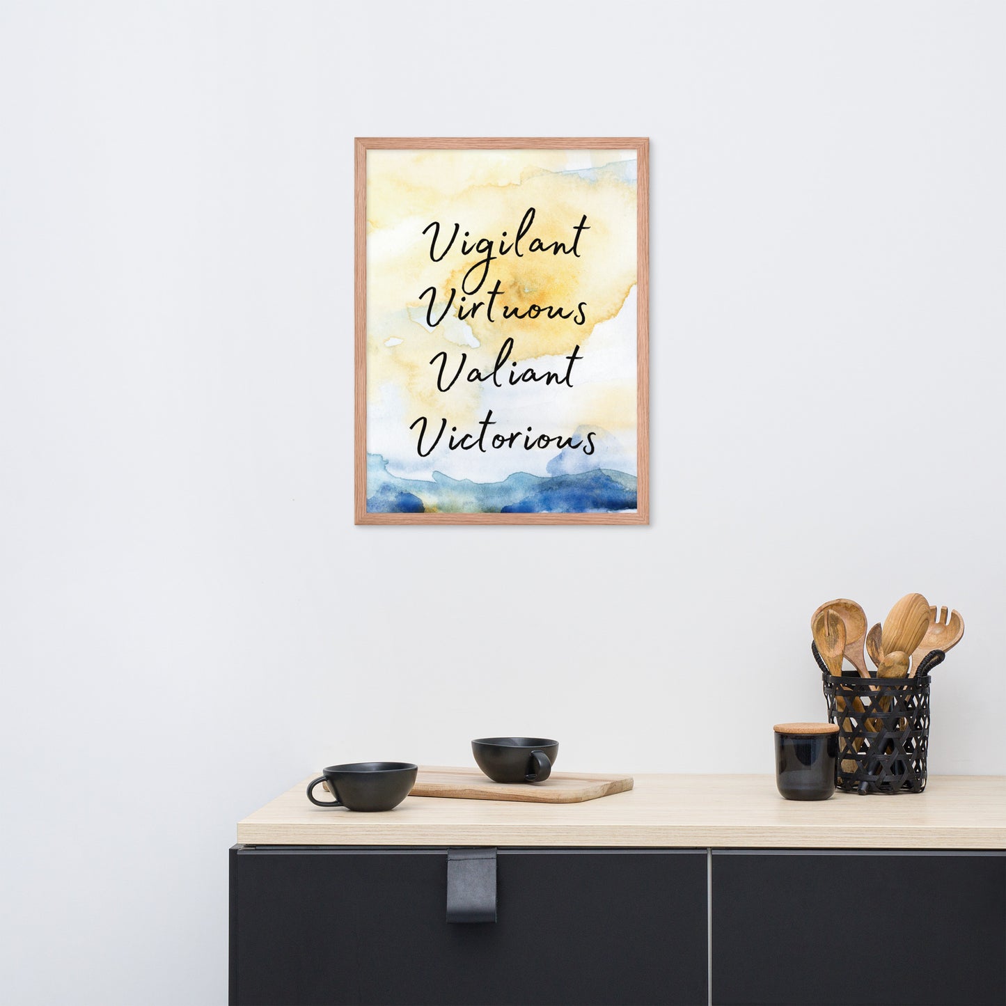 Elevate your space and spirit with the "Victorious" framed poster.