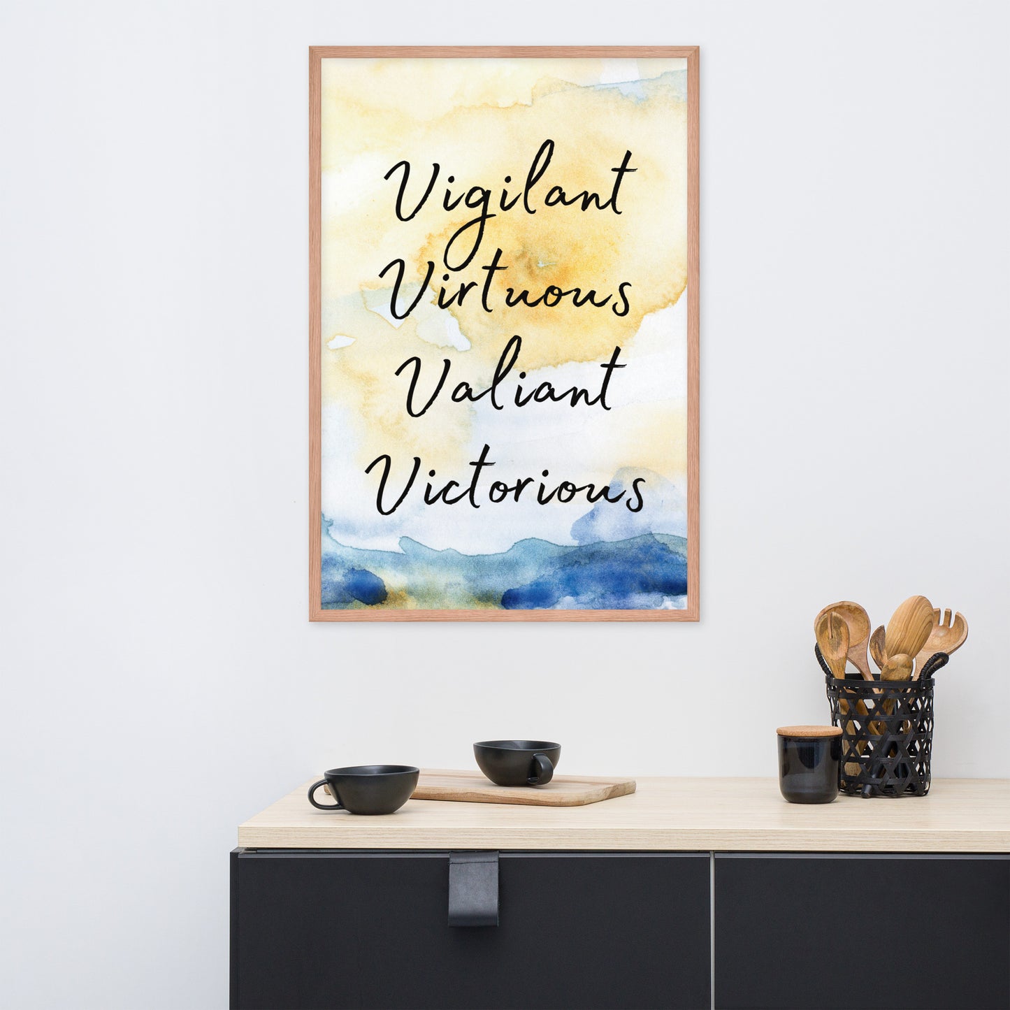 Elevate your space and spirit with the "Victorious" framed poster.